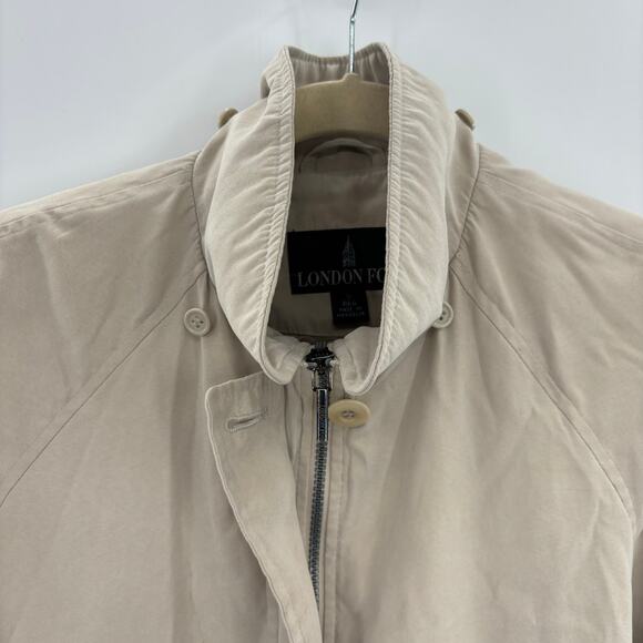 London Fog Women's Beige Mid-Length Jacket Size Small Drawstring Casual Neutral - Picture 3 of 13